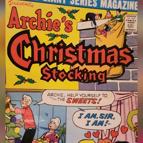 VINTAGE Archie Giant Series Magazine No. 476 Archie's Christmas Stocking - Picture 4 of 12